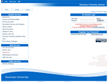 Tablet Screenshot of intranet.swan.ac.uk